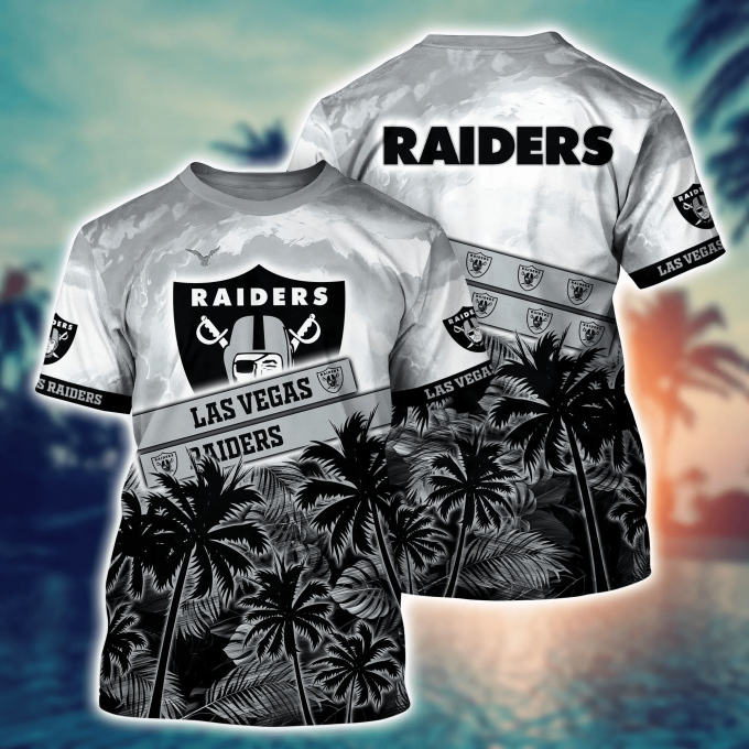 Las Vegas Raiders NFL Flower Hawaii Shirt And Tshirt For Fans, Summer Football Shirts Gift