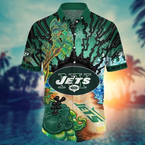 New York Jets NFL Flower Hawaii Shirt And Tshirt For Fans, Summer Football Shirts Gift