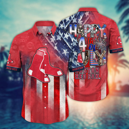 Official Boston Red Sox MLB Independence Day Hawaiian Shirt – Perfect Summer Gift