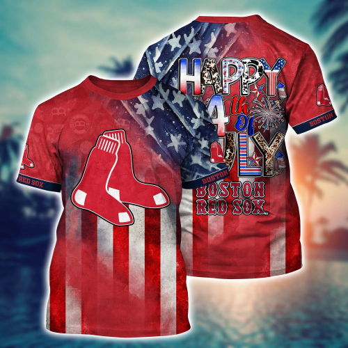 Official Boston Red Sox MLB Independence Day Hawaiian Shirt – Perfect Summer Gift