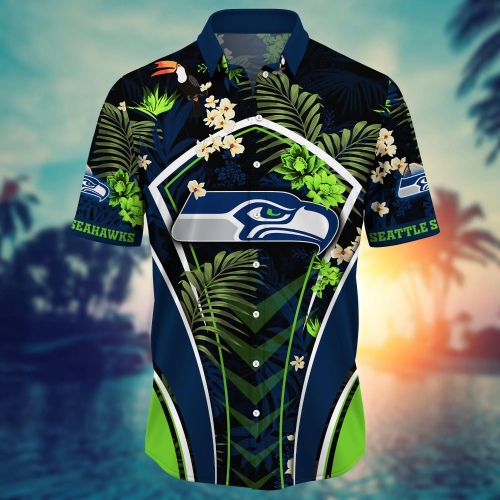 Seattle Seahawks NFL Flower Hawaii Shirt And Tshirt For Fans, Summer Football Shirts Gift