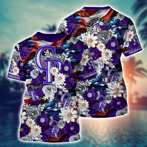 Colorado Rockies MLB Hawaii Shirt for Independence Day & Summer Gifts