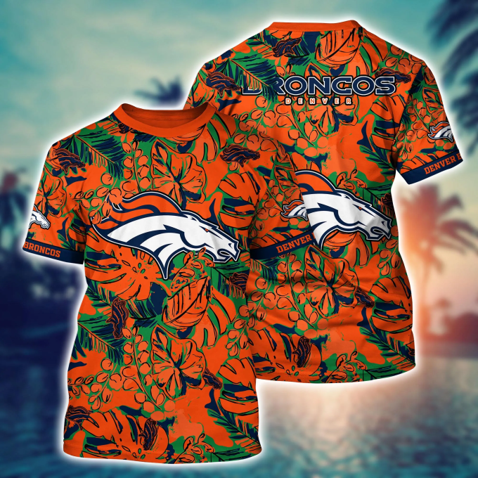 Denver Broncos NFL Flower Hawaii Shirt And Tshirt For Fans, Summer Football Shirts Gift