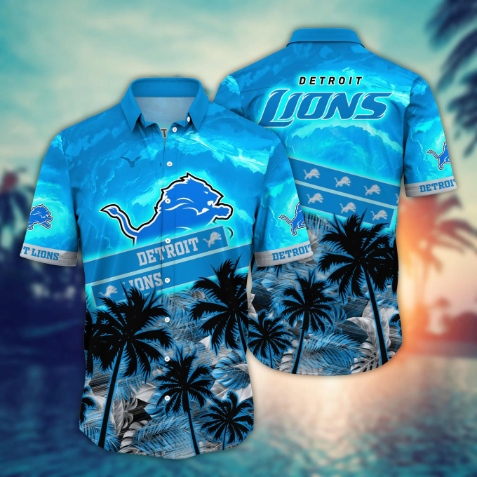 Detroit Lions NFL Flower Hawaii Shirt And Tshirt For Fans, Summer Football Shirts Gift