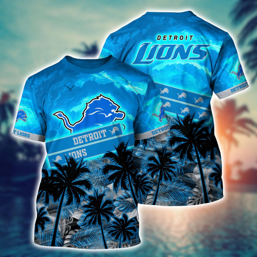 Detroit Lions NFL Flower Hawaii Shirt And Tshirt For Fans, Summer Football Shirts Gift