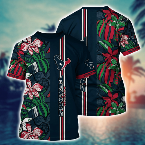 Houston Texans NFL Flower Hawaii Shirt And Tshirt For Fans, Summer Football Shirts Gift