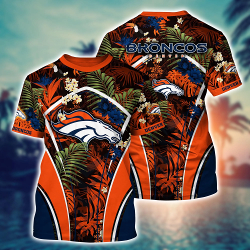 Denver Broncos NFL Flower Hawaii Shirt And Tshirt For Fans, Summer Football Shirts Gift