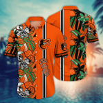 Baltimore Orioles Flower Hawaii Shirt & Tshirt: Summer Football Fan Gift