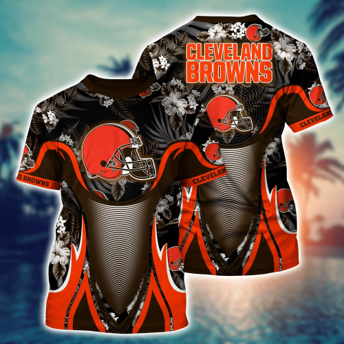 Cleveland Browns NFL Flower Hawaii Shirt And Tshirt For Fans, Summer Football Shirts Gift