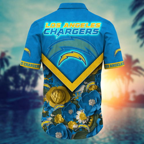 Los Angeles Chargers NFL Flower Hawaii Shirt And Tshirt For Fans, Custom Summer Football Shirts Gift