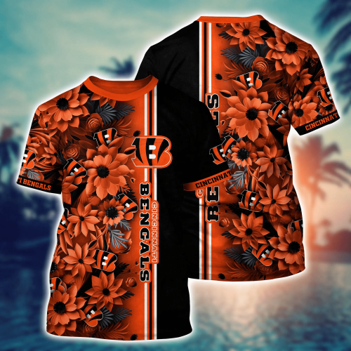 Cincinnati Bengals NFL Flower Hawaii Shirt And Tshirt For Fans, Custom Summer Football Shirts Gift