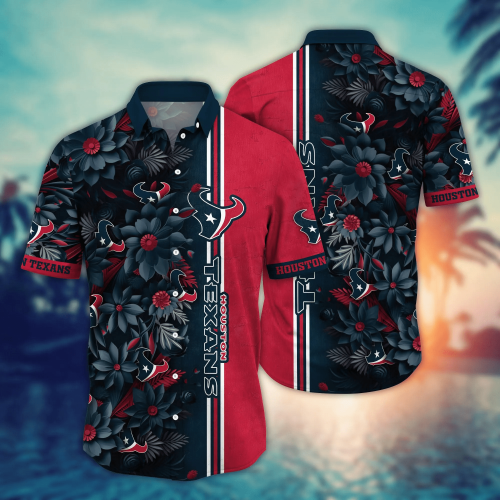 Houston Texans NFL Flower Hawaii Shirt And Tshirt For Fans, Custom Summer Football Shirts Gift