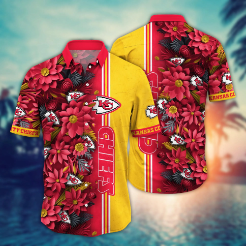 Kansas City Chiefs NFL Flower Hawaii Shirt And Tshirt For Fans, Custom Summer Football Shirts Gift