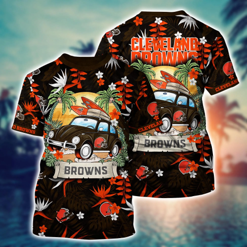 Cleveland Browns NFL Flower Hawaii Shirt And Tshirt For Fans, Summer Football Shirts Gift
