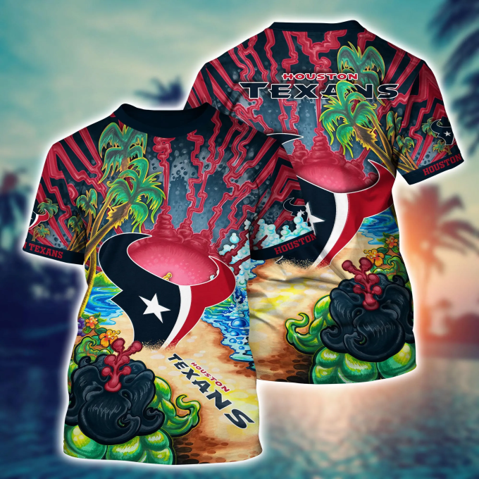 Houston Texans NFL Flower Hawaii Shirt And Tshirt For Fans, Summer Football Shirts Gift
