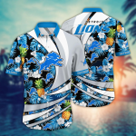 Detroit Lions NFL Flower Hawaii Shirt And Tshirt For Fans, Summer Football Shirts Gift