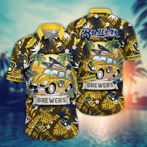 Milwaukee Brewers MLB Hawaiian Shirt & T-shirt Combo – Perfect Summer Football Gift for Fans