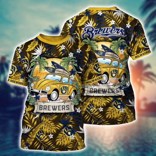 Milwaukee Brewers MLB Hawaiian Shirt & T-shirt Combo – Perfect Summer Football Gift for Fans