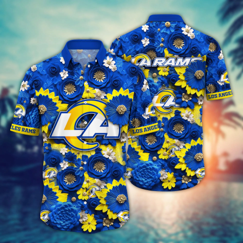 Los Angeles Rams NFL Hawaiian Shirt Trending For This Summer Customize Shirt Any Team Gift