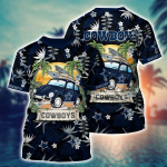 Dallas Cowboys NFL Flower Hawaii Shirt And Tshirt For Fans, Summer Football Shirts Gift