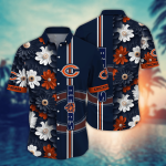 Chicago Bears NFL Flower Hawaii Shirt And Tshirt For Fans, Summer Football Shirts Gift