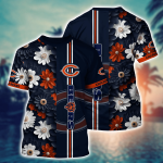 Chicago Bears NFL Flower Hawaii Shirt And Tshirt For Fans, Summer Football Shirts Gift