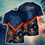 Detroit Tigers MLB Flower Hawaii Shirt and Tshirt – Custom Summer Football Gift for Fans