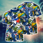 Toronto Blue Jays Flower Hawaii Shirt & Tshirt: Summer Football Fans Gift