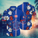 Chicago Cubs MLB Flower Hawaii Shirt & Tshirt: Summer Football Fan Gift Chicago Cubs MLB Flower Hawaii Shirt & Tshirt: Summer Football Fan Gift