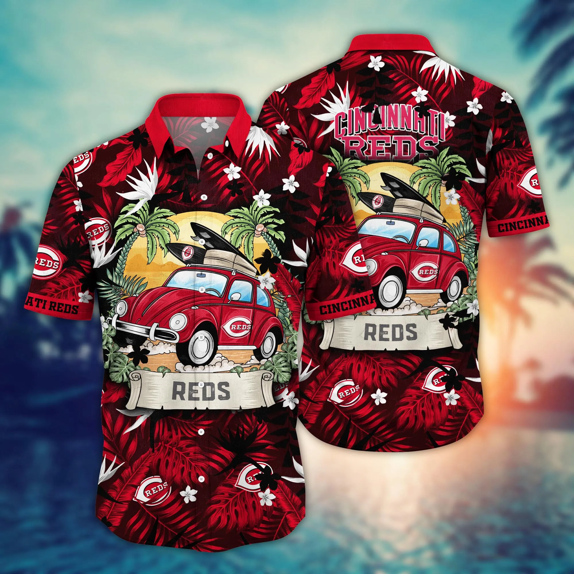Cincinnati Reds MLB Flower Hawaii Shirt & Tshirt: Perfect Summer Football Gift for Fans Cincinnati Reds MLB Flower Hawaii Shirt & Tshirt: Perfect Summer Football Gift for Fans