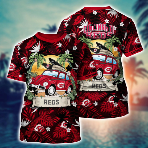 Cincinnati Reds MLB Flower Hawaii Shirt & Tshirt: Perfect Summer Football Gift for Fans