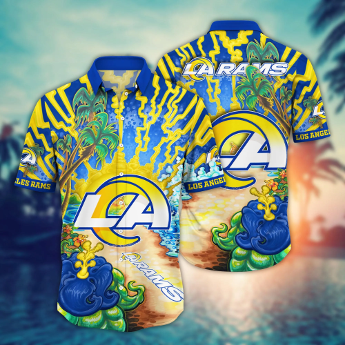 Los Angeles Rams NFL Flower Hawaii Shirt And Tshirt For Fans, Summer Football Shirts Gift