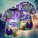 Colorado Rockies MLB Fan Flower Hawaii Shirt & Tshirt – Perfect Summer Football Gift!