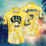 Milwaukee Brewers MLB Flower Hawaii Shirt & Tshirt: Summer Football Fan Gift