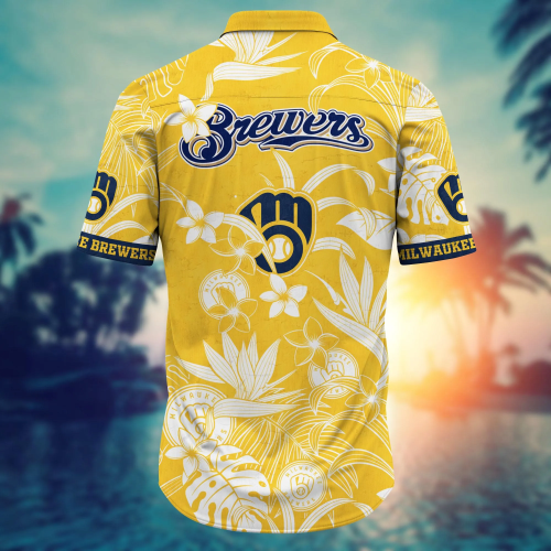 Milwaukee Brewers MLB Flower Hawaii Shirt & Tshirt: Summer Football Fan Gift