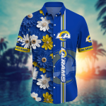 Los Angeles Rams NFL Flower Hawaii Shirt And Tshirt For Fans, Summer Football Shirts Gift