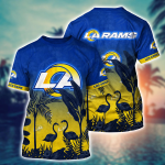 Los Angeles Rams NFL Flower Hawaii Shirt And Tshirt For Fans, Summer Football Shirts Gift