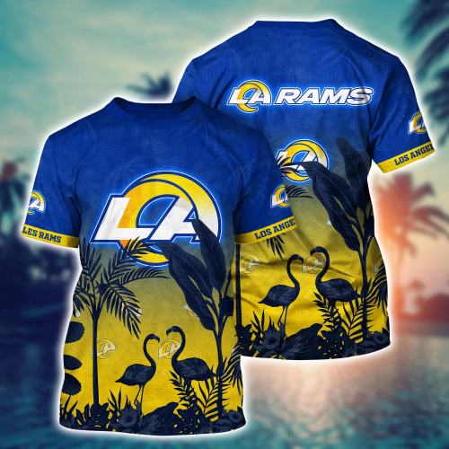 Los Angeles Rams NFL Flower Hawaii Shirt And Tshirt For Fans, Summer Football Shirts Gift