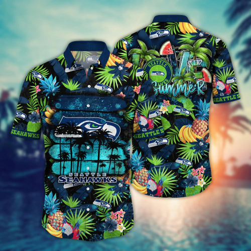Seattle Seahawks NFL Flower Hawaii Shirt And Tshirt For Fans, Summer Football Shirts Gift