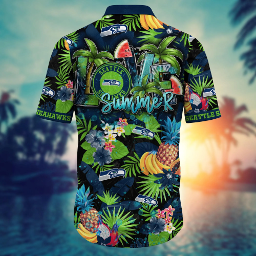 Seattle Seahawks NFL Flower Hawaii Shirt And Tshirt For Fans, Summer Football Shirts Gift