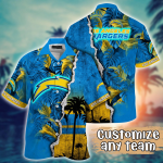 Los Angeles Chargers NFL Flower Hawaii Shirt And Tshirt For Fans, Custom Summer Football Shirts Gift