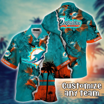 Miami Dolphins NFL Flower Hawaii Shirt And Tshirt For Fans, Custom Summer Football Shirts Gift