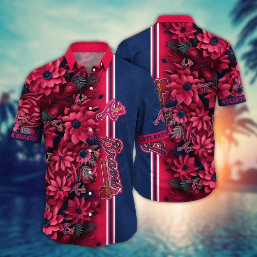 Atlanta Braves MLB Flower Hawaii Shirt & Tshirt - Custom Summer Football Shirts for Fans