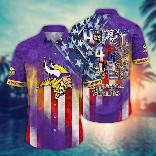 Minnesota Vikings NFL Hawaii Shirt Independence Day, Summer Shirts Gift