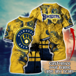 Milwaukee Brewers MLB Flower Hawaii Shirt & Tshirt for Fans – Custom Summer Football Shirts Gift