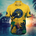 Milwaukee Brewers MLB Floral Hawaii Shirt & T-shirt – Summer Football Fan Gift