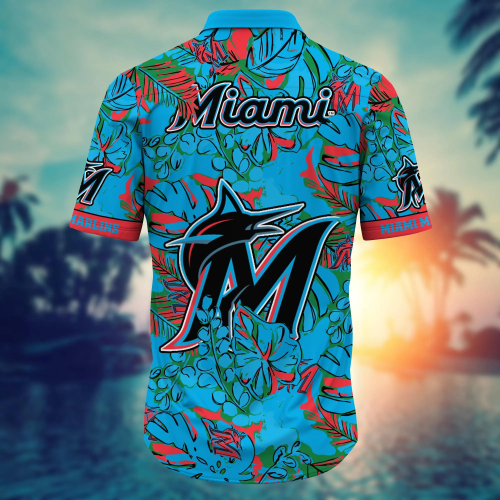 Miami Marlins MLB Flower Hawaii Shirt & T-shirt: Perfect Summer Football Shirts Gift for Fans