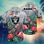Las Vegas Raiders NFL Flower Hawaii Shirt And Tshirt For Fans, Summer Football Shirts Gift