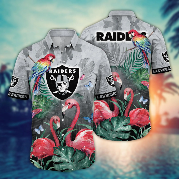 Las Vegas Raiders NFL Flower Hawaii Shirt And Tshirt For Fans, Summer Football Shirts Gift