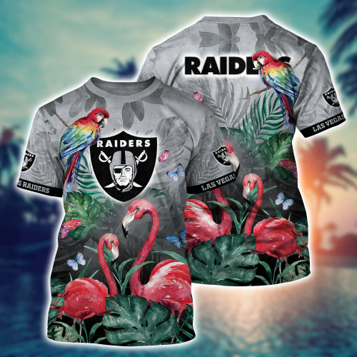 Las Vegas Raiders NFL Flower Hawaii Shirt And Tshirt For Fans, Summer Football Shirts Gift